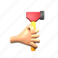 hand, holding, hammer 