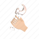 hand, hiolding, wrench