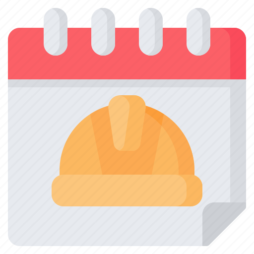 Labour day, labor day, calendar, helmet, construction, event, holiday icon - Download on Iconfinder
