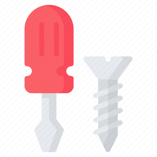 Screwdriver, screw, repair, maintenance, improvement, tool, construction icon - Download on Iconfinder