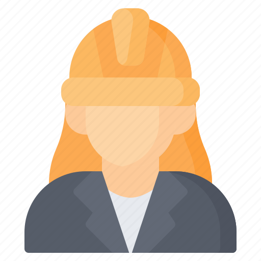 Engineer, worker, architect, person, avatar, helmet, woman icon - Download on Iconfinder