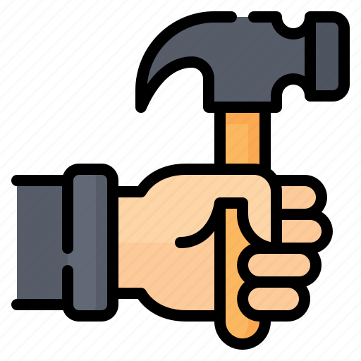 Hammer, hand, hold, carpenter, repair, labour day, labor day icon - Download on Iconfinder