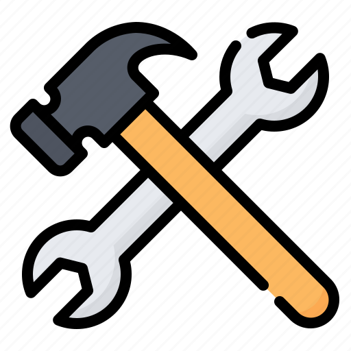 Repair, tool, hammer, wrench, maintenance, improvement, construction icon - Download on Iconfinder