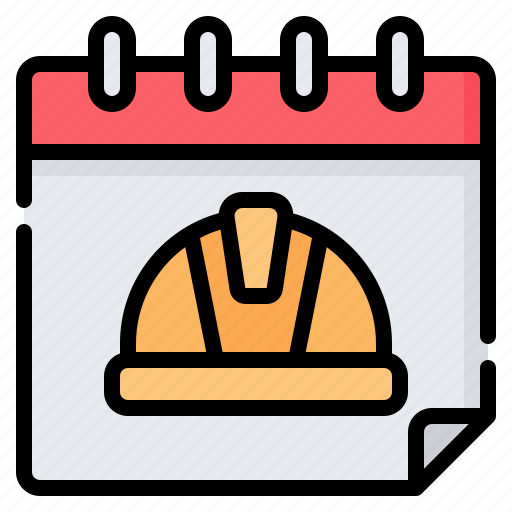 Labour day, labor day, calendar, helmet, construction, event, holiday icon - Download on Iconfinder
