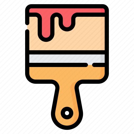 Paintbrush, paint, brush, repair, home repair, construction, tool icon - Download on Iconfinder