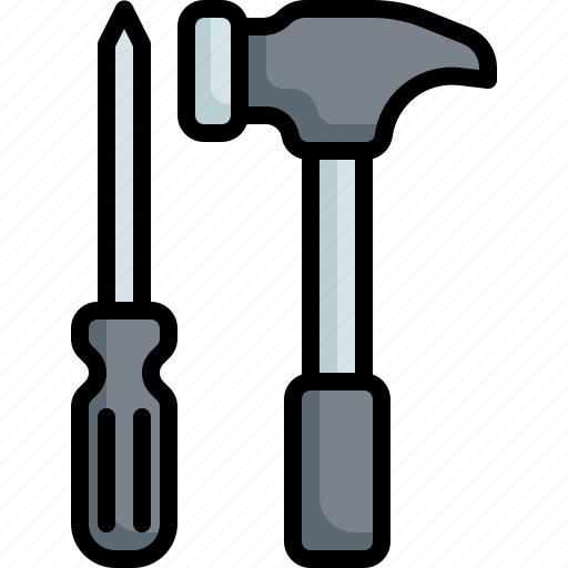 Labor, hammer, construction, tools, screwdriver, labour day icon - Download on Iconfinder