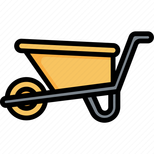 Wheelbarrow, farming, gardening, construction, tools, garden, cart icon - Download on Iconfinder