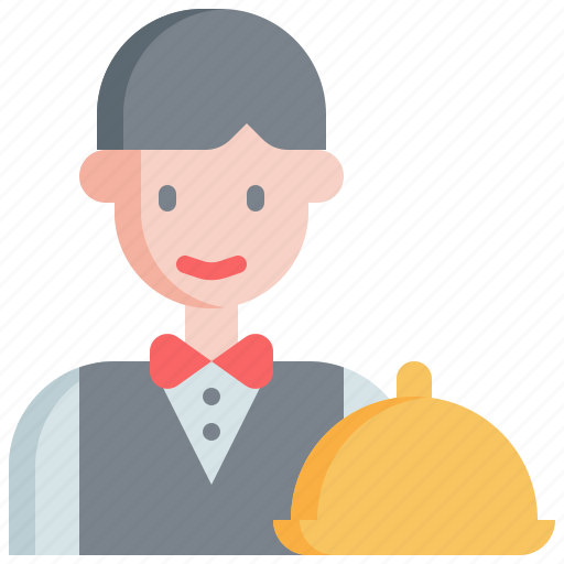 Waiter, food, service, restaurant, profession, jobs, uniform icon - Download on Iconfinder