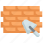 brick, worker, construction, tools, stone, repair, wall 