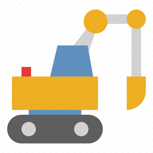 Excavator, construction, heavy vehicle, bulldozer, mining icon - Download on Iconfinder