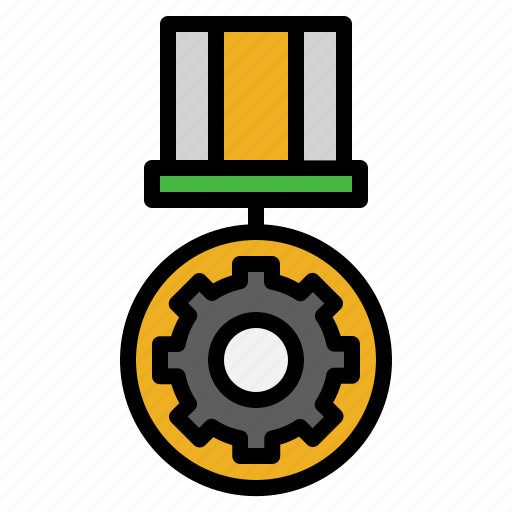 Medal, badge, prize, gear, skill icon - Download on Iconfinder