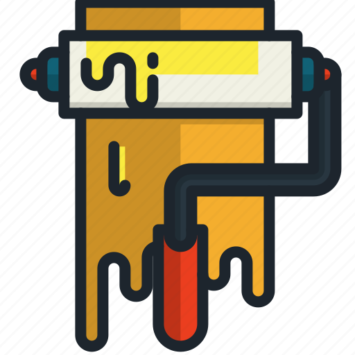 Paint, roller, home, repair, painter, construction, improvement icon - Download on Iconfinder