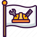 labour, labor, worker, flags, hand, flag, wrench, construction