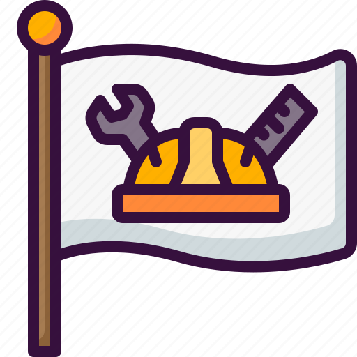 Labour, labor, worker, flags, hand, flag, wrench icon - Download on Iconfinder