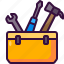 toolbox, hammer, tool, box, toolkit, repair, obra 