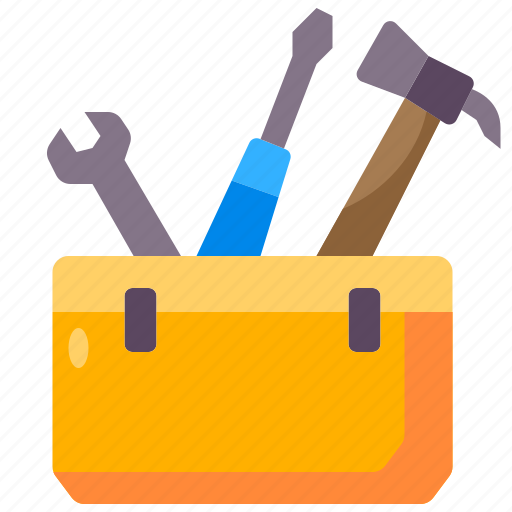 Toolbox, hammer, tool, box, toolkit, repair, obra icon - Download on Iconfinder