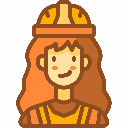Engineer, worker, woman, profession, job, helmet, architect icon - Download on Iconfinder