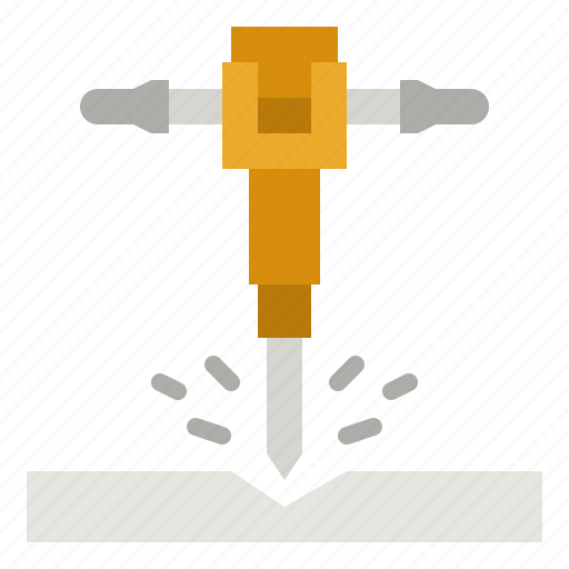 Jackhammer, construction, repairing, working, tool icon - Download on Iconfinder