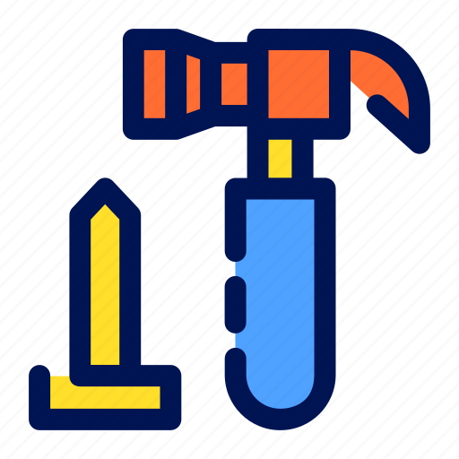 Hammer, job, labour day, time and date, tool, work icon - Download on Iconfinder