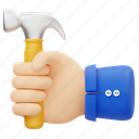 hand, hammer, hand holding hammer, repair, mechanic-tool, construction, hand-hammer, equipment, worker