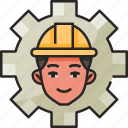 labour, worker, labor, engineer, construction, man, cog gear