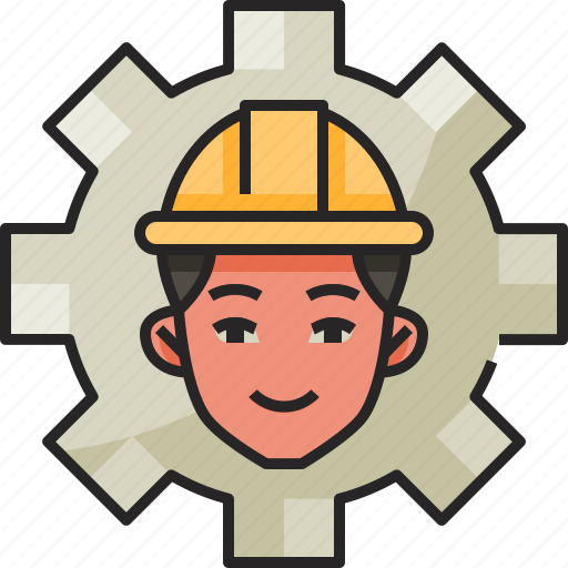 Labour, worker, labor, engineer, construction, man, cog gear icon - Download on Iconfinder
