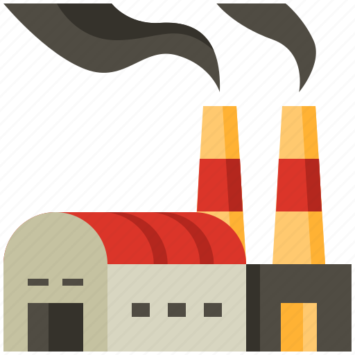 Factory, industry, industrial, building, production, plant, manufacturing icon - Download on Iconfinder