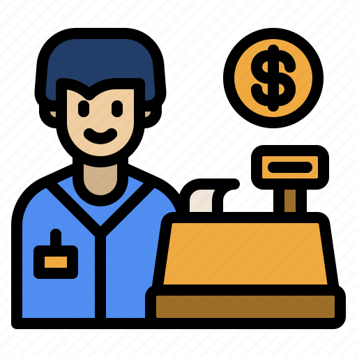 Labourday, cashier, payment, cash, shop, money, shopping icon - Download on Iconfinder