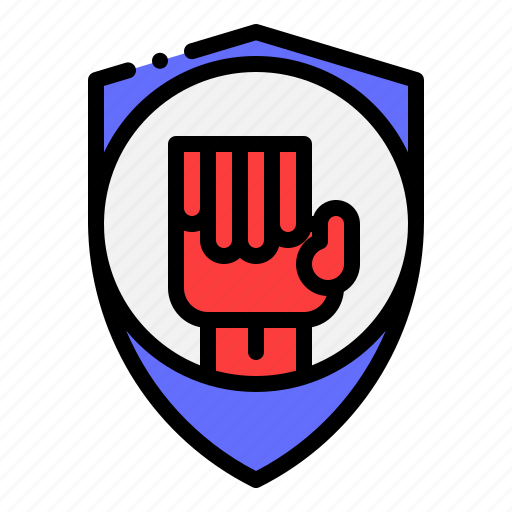 Shield, sheild, hand, labour, safety, insurance icon - Download on Iconfinder
