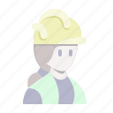 female, construction, worker, may day, labour, professioon, profile, avatar 