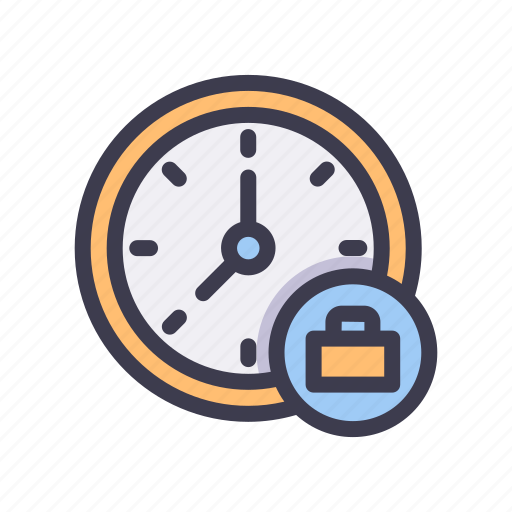 Worker, work, labour, time, clock, hours icon - Download on Iconfinder