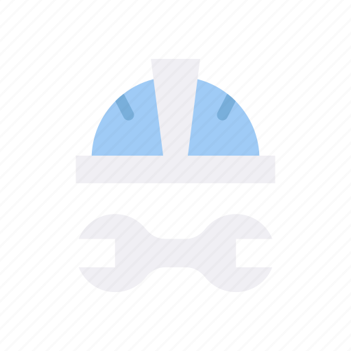 Worker, work, labour, wrench, tool, safety, hat icon - Download on Iconfinder