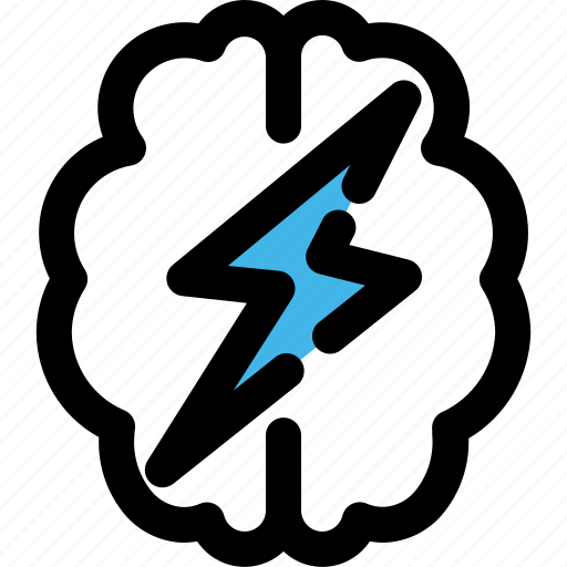 Brain, electric, electricity, fast, flash, think, thunder icon - Download on Iconfinder