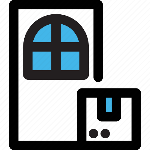 Box, delivery, door to door, logistic, package, parcel, shipping icon - Download on Iconfinder