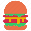 burger, double, food, hamburger, restaurant, sign