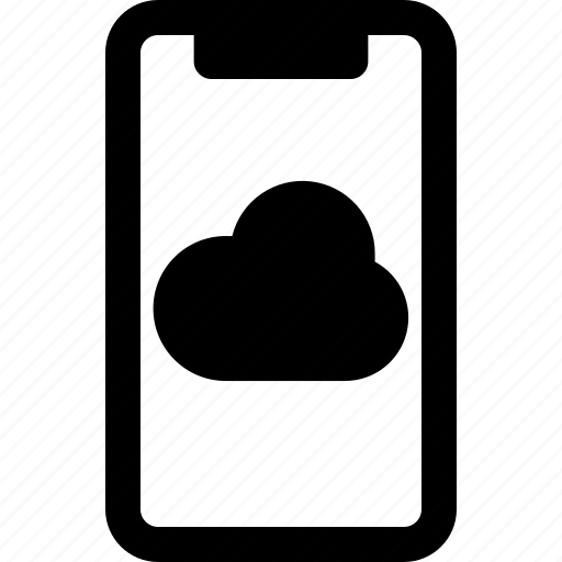 Cloud, device, hand phone, mobile, smartphone, storage icon - Download on Iconfinder