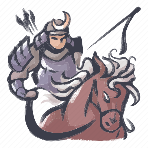 Samurai, warrior, horse, japanese, history, rider, horseback icon - Download on Iconfinder