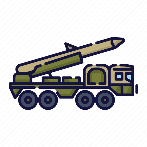 Filled, missile, outline, transportation, truck, vehicle, war icon - Download on Iconfinder