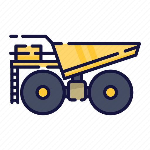 Filled, mining, outline, transport, transportation, truck, vehicle icon - Download on Iconfinder