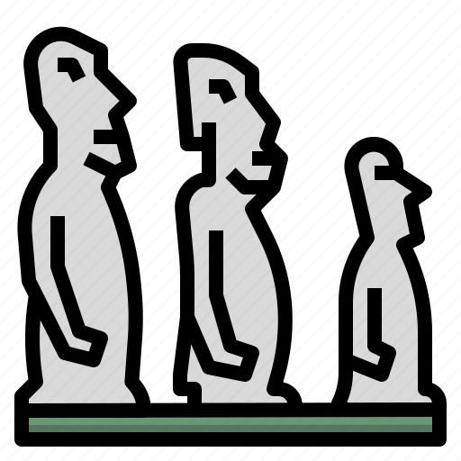 Chile, island, moai, moais, statue icon - Download on Iconfinder