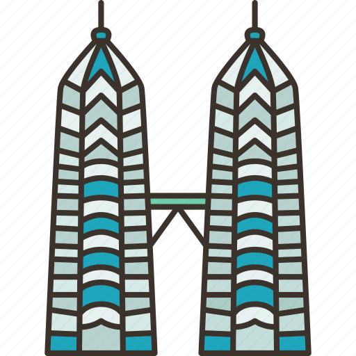 Petronas, towers, malaysia, skyscraper, city icon - Download on Iconfinder