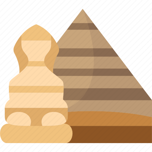 Pyramid, sphinx, giza, egypt, archeology icon - Download on Iconfinder