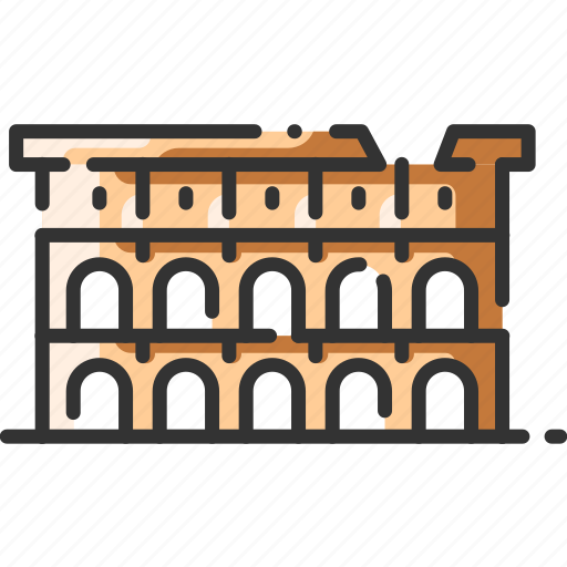 Arena, coliseum, colosseum, gladiator, landmark, rome, stadium icon - Download on Iconfinder