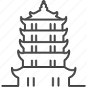 china, chinese, house, pagoda, tower