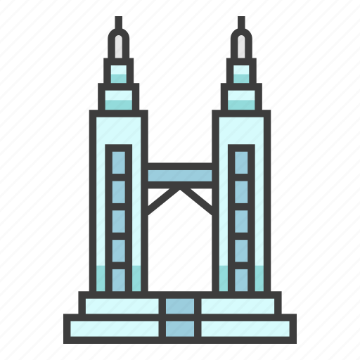 Architecture, kuala lumpur, landmark, malaysia, petronas twin towers, skyline, skyscraper icon - Download on Iconfinder