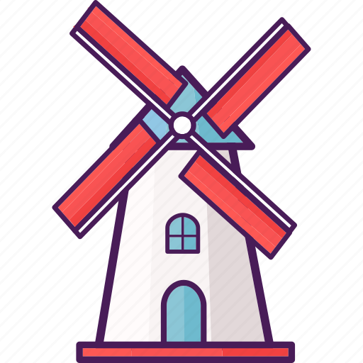 Landmark, netherland, structure, tourist, windmill icon - Download on Iconfinder
