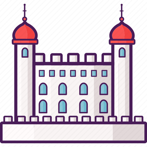 Building, castle, historic, landmark, london, tower of london icon - Download on Iconfinder