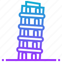 building, landmark, leaning, pisa, tower