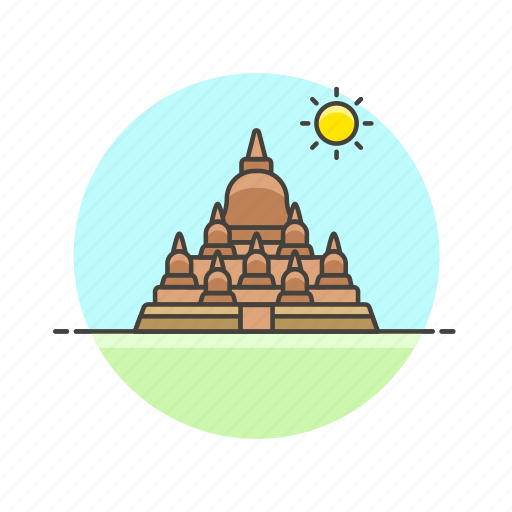 Borobudur, chandi, architecture, famous, landmark, monument, buddhism icon - Download on Iconfinder