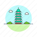 chinese, pagoda, architecture, famous, landmark, monument, asia, buddhism